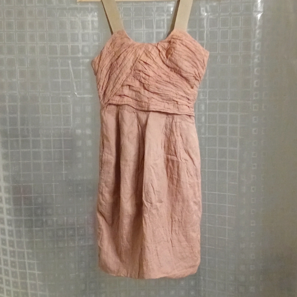 Blush Pink J. Crew Vivette Crinkle Mini Dress